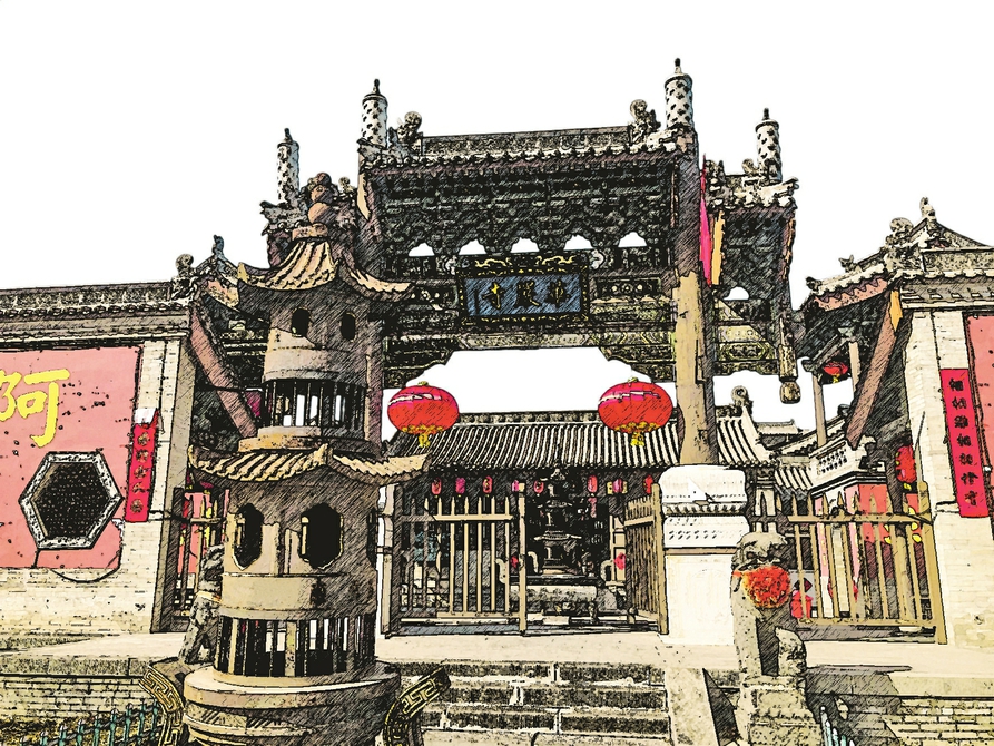 大同戰(zhàn)役時(shí),作為前線傷員救護(hù)點(diǎn)的小華嚴(yán)寺